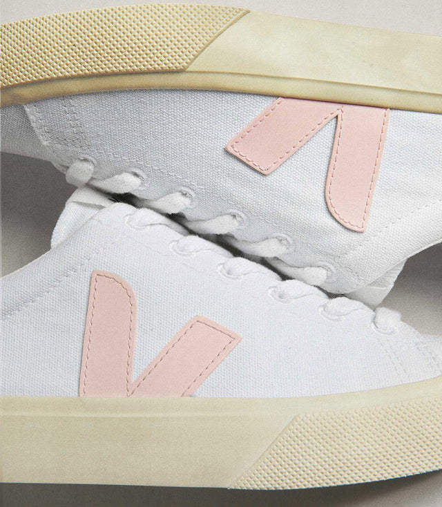 WOMENS CAMPO CA CANVAS TRAINERS - WHITE/ PETAL SARI CA0103499A WWHITE/PETAL SARI VEJA 