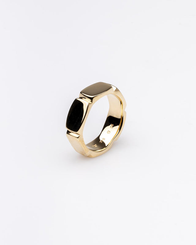 UMI BAND RING MEDIUM GOLD 101442 -GOLD TOM WOOD 