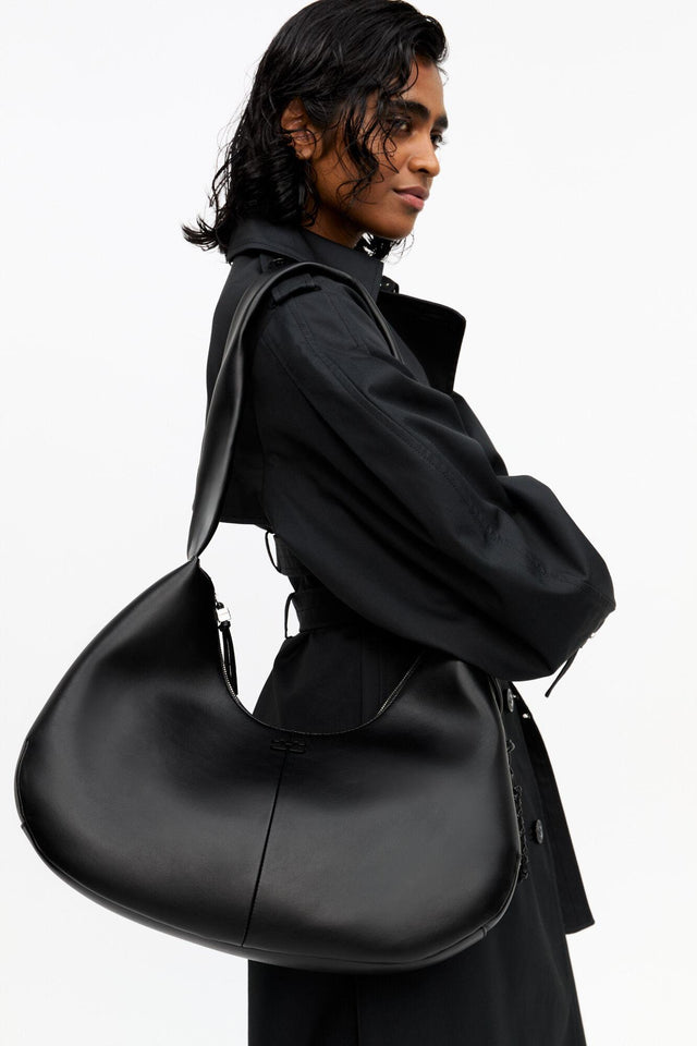 MEDIUM BOU BAG HOBO - BLACK A6837 -099 BLACK GANNI 