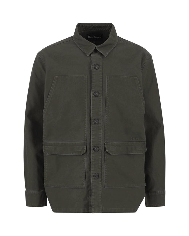 NEWBIRCH OVERSIZED COTTON SATEEN OVERSHIRT - FOREST MOS0437GN91 -FOREST BARBOUR 