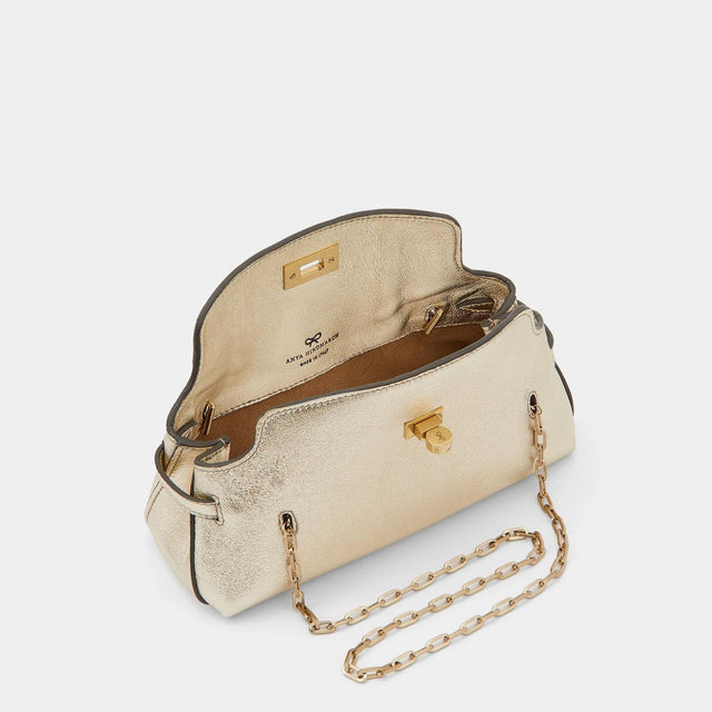 MINI WAVERLEY BAG - LIGHT GOLD METALLIC NAPPA 192057 Metallic Nappa ANYA HINDMARCH 