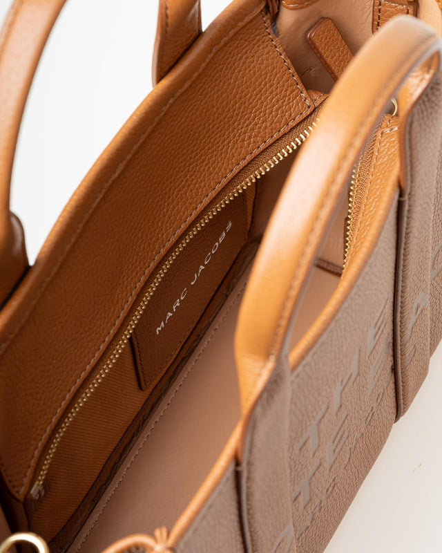 THE LEATHER SMALL TOTE BAG - ARGAN OIL