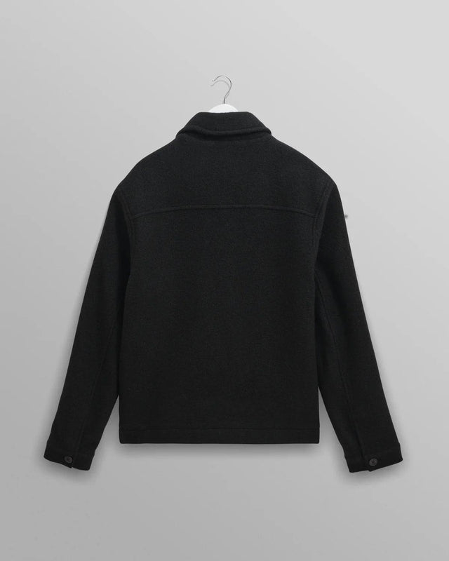 BOILED WOOL ELDON JACKET - MIDNIGHT NAVY AW25-JKT-ELD-BWP-MID -MIDNIGHT NAVY WAX LONDON 