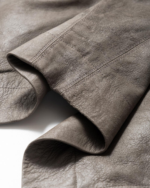 LEATHER BIKER JACKET - DUST RP01E7743 LBA -34 DUST RICK OWENS 