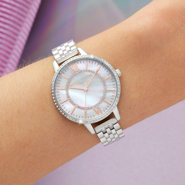 WONDERLAND WATCH - SILVER/ ROSE GOLD OB16WD91 -SILVER/ ROSE GOLD OLIVIA BURTON 