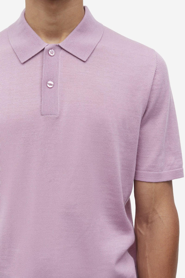 SAROWAN KNIT POLO - ORCHID HAZE M10000059 -ORCHID HAZE SAMSOE SAMSOE 