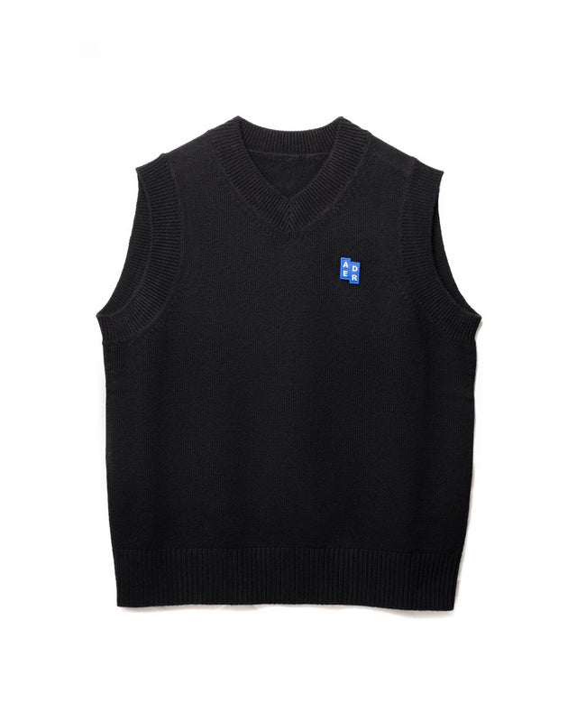 SIG BL TAG KNIT VEST 01 - NOIR BO42FYKT0201BK -NOIR ADERERROR 