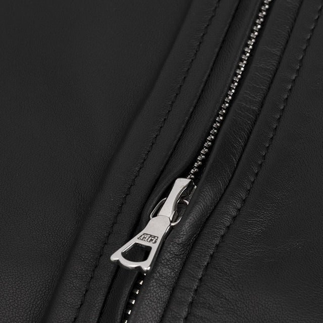 NELA LEATHER BOMBER JACKET - BLACK S25WLTR550 -BLACK OFFICINE GENERALE 