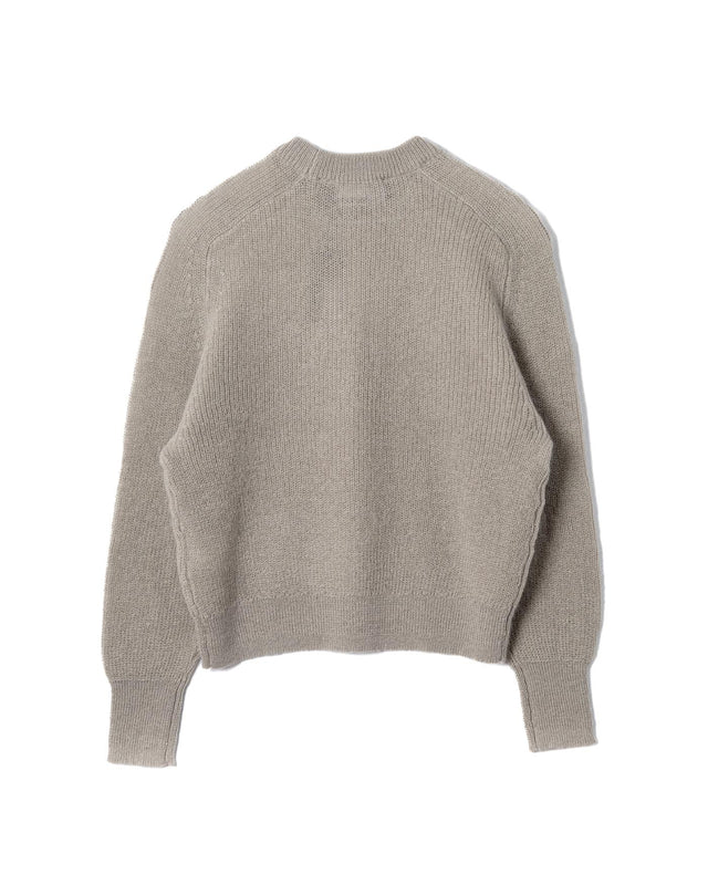 LIGHT KNIT LOGO SWEATER - GHOST GRAY