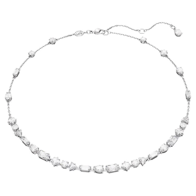 MESMERA NECKLACE - WHITE/RHODIUM PLATED