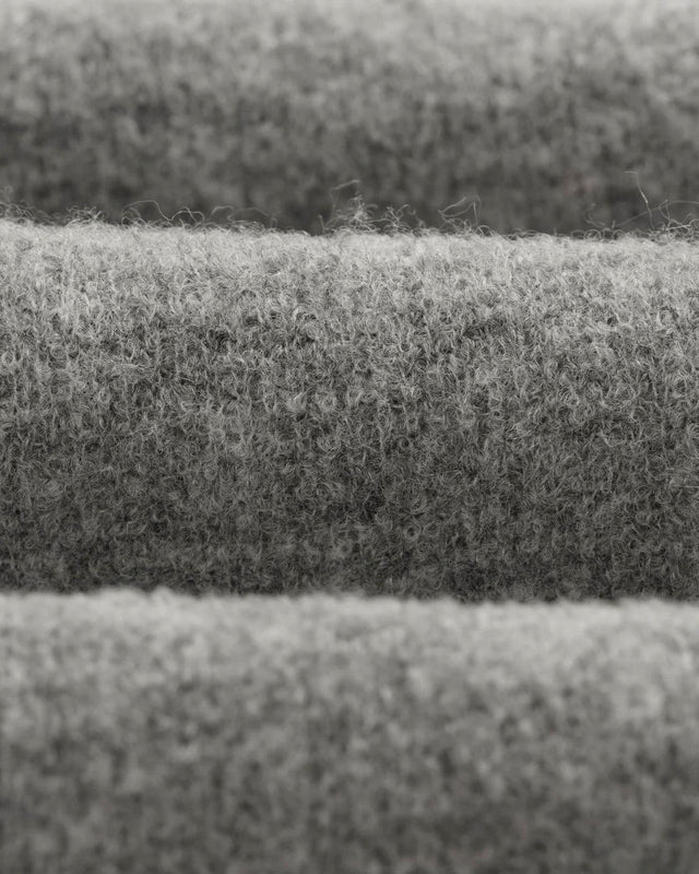 WILDE CREW BOUCLE JUMPER - GREY MARL AW24-KNT-WLD-BLG-GRM -GREY MARL WAX LONDON 
