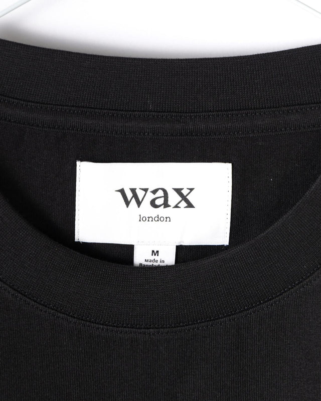 MILTON SS TEE COMPACT COTTON - BLACK SS25-TEE-MIL-BOE-BLK -BLACK WAX LONDON 