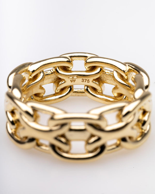 VINTAGE RING (M) - GOLD 101142M -GOLD TOM WOOD 