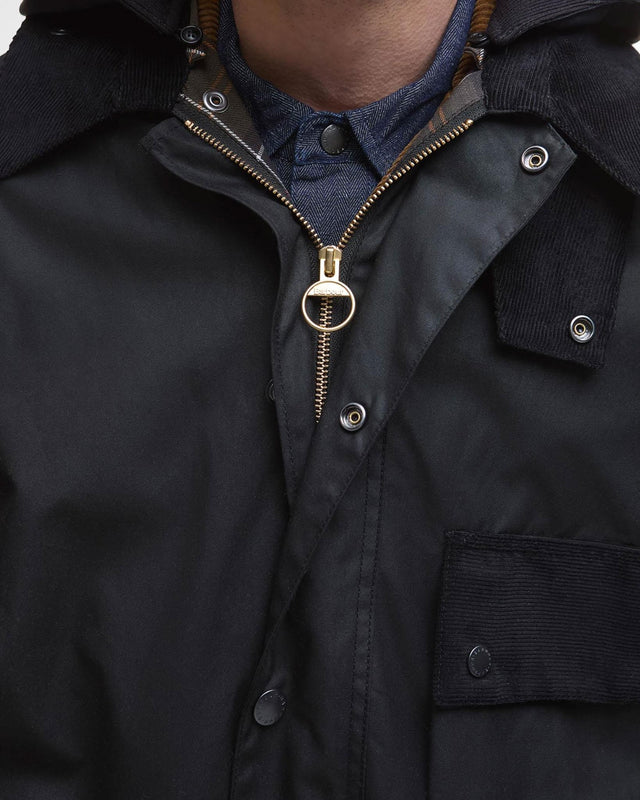 MODIFIED SOLWAY WAX JACKET - BLACK MWX2479BK71 -BLACK BARBOUR 