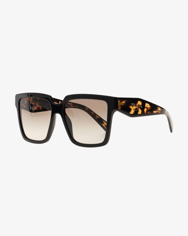 SUNGLASSES 0PR 24ZS - BLACK 0PR 24ZS 1AB0A7 PRADA 
