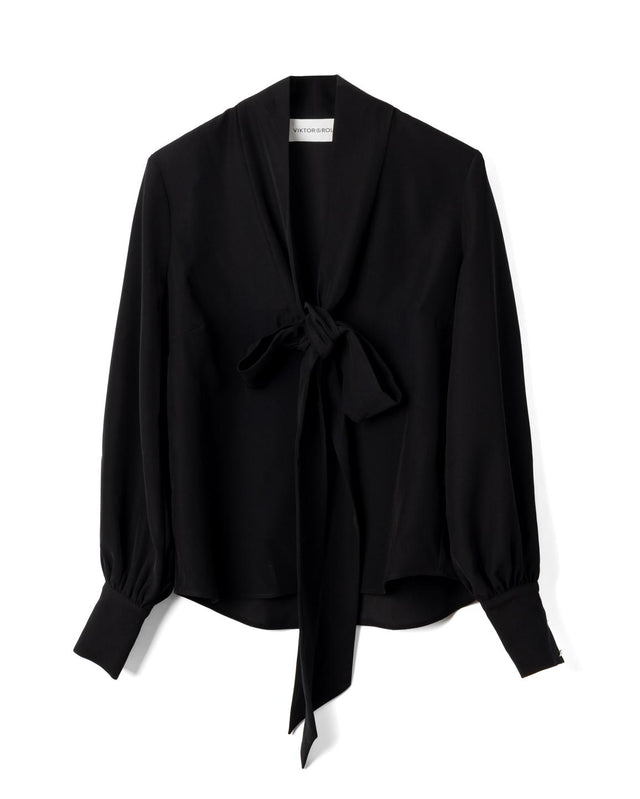 LOW & BOW SHIRT - BLACK TS031 -BLACK VIKTOR & ROLF 