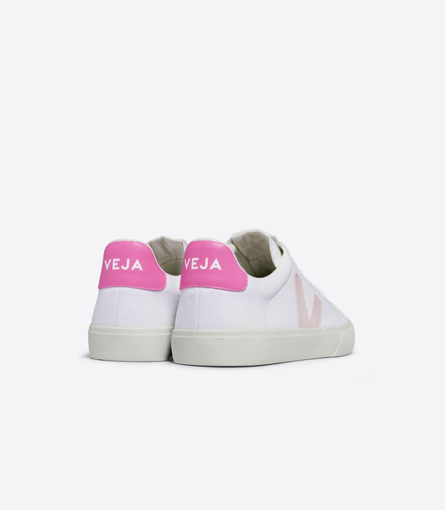 WOMENS CAMPO CA CANVAS TRAINERS - WHITE/ PETAL SARI CA0103499A WWHITE/PETAL SARI VEJA 