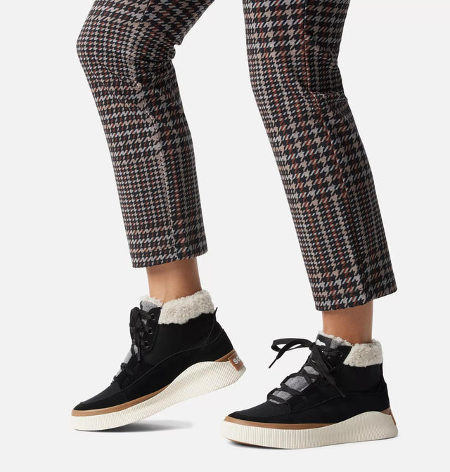 OUT N ABOUT IV WATERPROOF MID SNEAKERS - BLACK/SEA SALT 2088201 Black, Sea Salt SOREL 