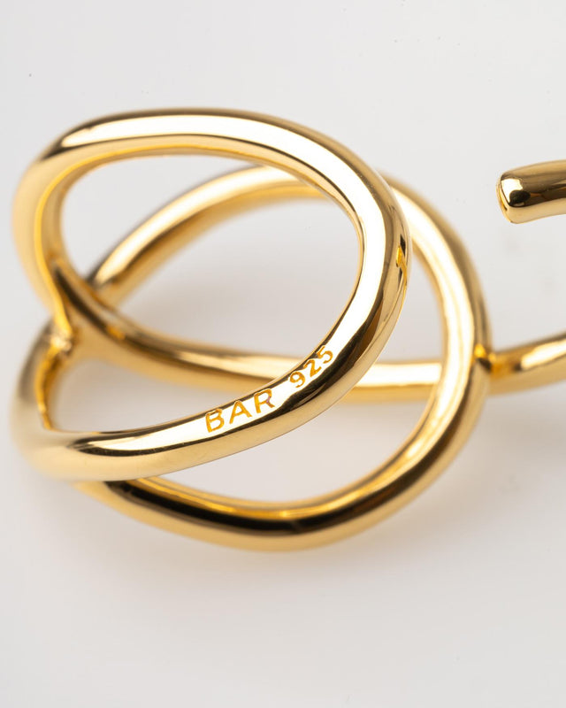 OSCILLATE EAR CUFF (SINGLE) - GOLD OSC-EA-92 -GOLD BAR JEWELLERY 
