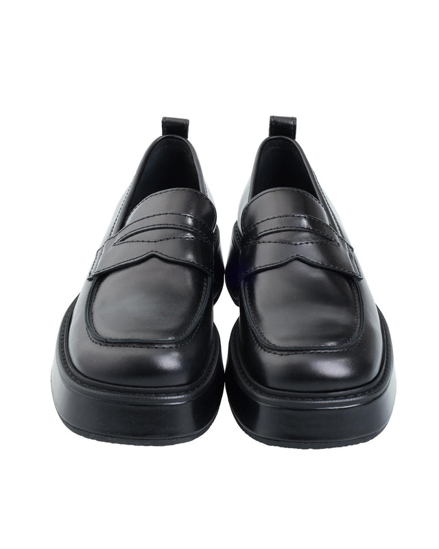 SQUARE TOE LOAFERS - BLACK