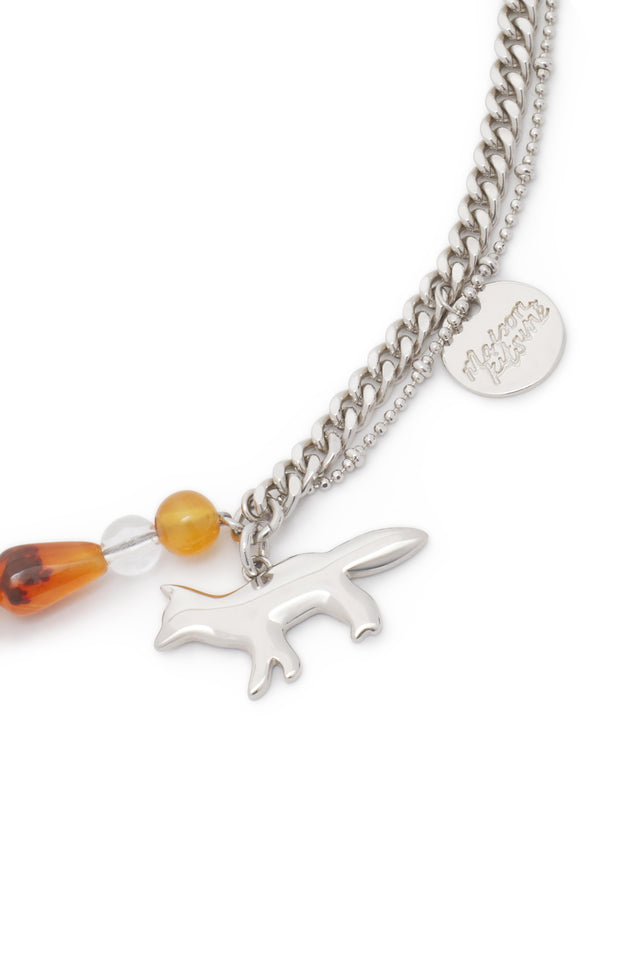 PROFILE FOX & BEADS NECKLACE - MULTI