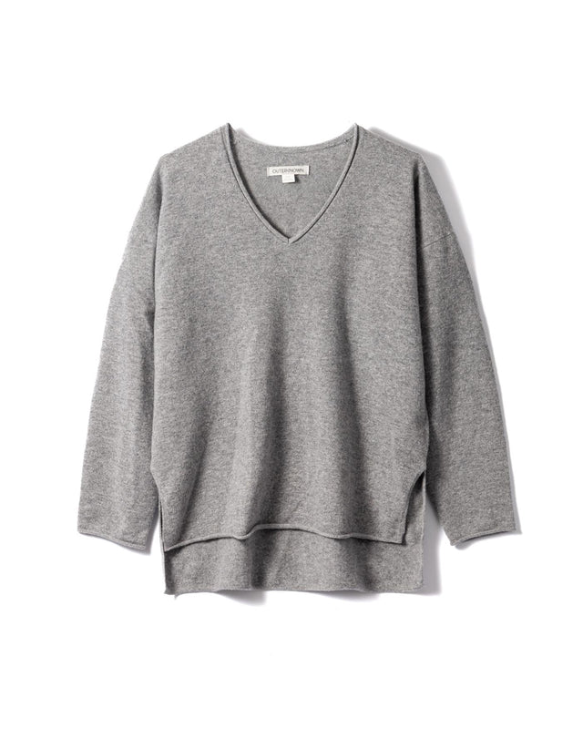 STOWAWAY V-NECK - HEATHER GREY