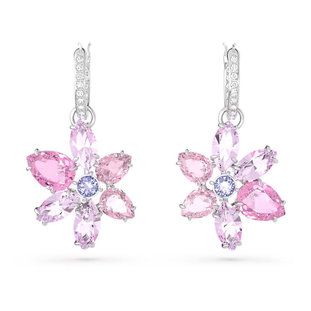 GEMA DROP EARRINGS - PINK/RHODIUM PLATED 5658397 PINK/RHS SWAROVSKI 