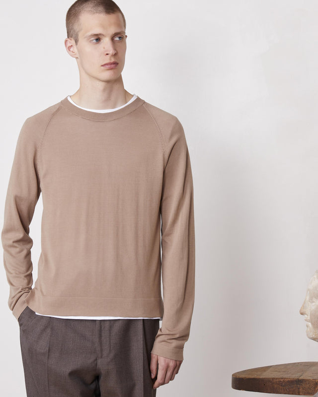 NATE SWEATER - DRY BROWN