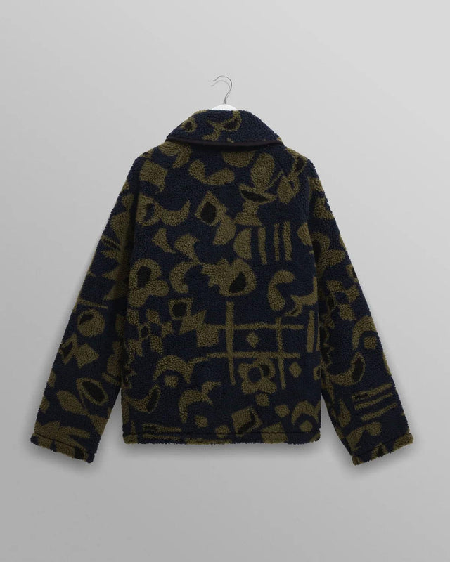 SHAPES BORG TATE FLEECE - NAVY/ KHAKI AW25-JKT-TAT-BZT-NVK -NAVY/KHAKI WAX LONDON 