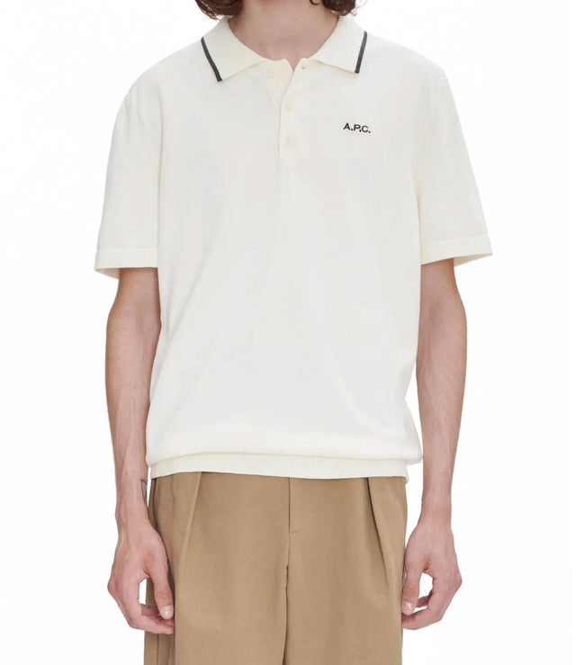 FYNN POLO SHIRT - OFF WHITE/BLACK COGDK-H23309 OFF WHITE/BLACK A.P.C. 
