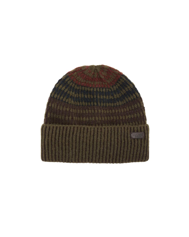 HARRAY BEANIE HAT - OLIVE/ FIRED BRICK MHA0864OL71 -OLIVE/FIRED BRICK BARBOUR 