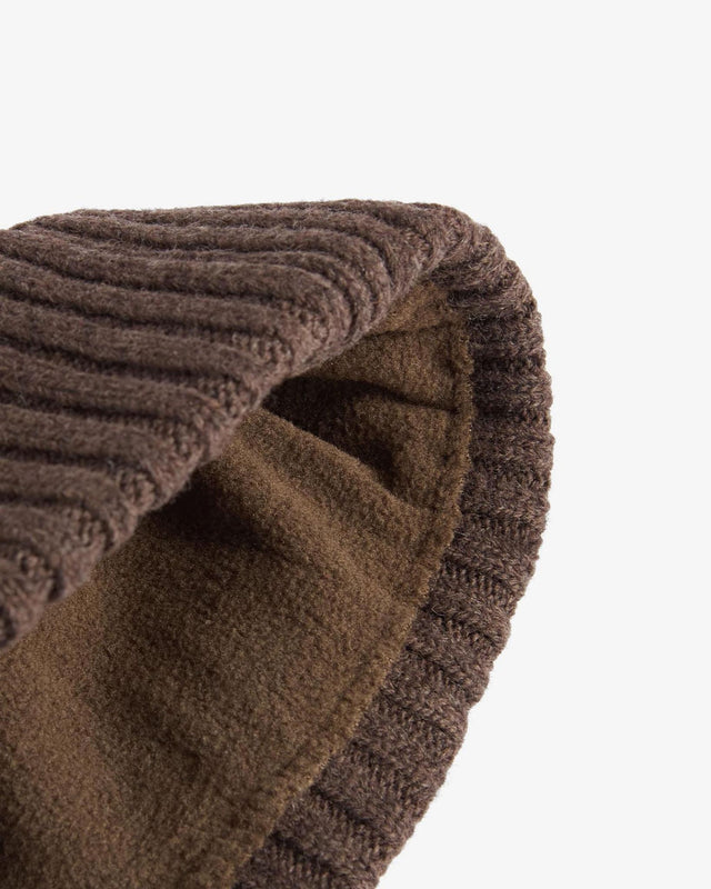 CARLTON BEANIE HAT - MID BROWN MHA0449BR51 -MID BROWN BARBOUR 