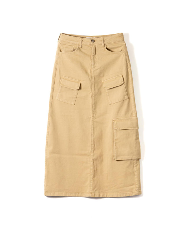 AUGUSTA UTILITY MAXI SKIRT - KHAKI TWILL I234847 KHAKI TWILL IVY COPENHAGEN 