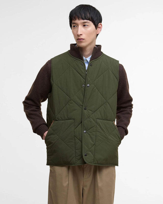 MODIFIED LIDDESDALE QUILT GILET - OLIVE MGI0299OL52 -OLIVE BARBOUR 