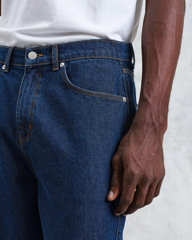 LOOSE FIT JEAN DENIM - DARK WASH AW24-DEN-LOO-BLV-BKW -DARK WASH WAX LONDON 