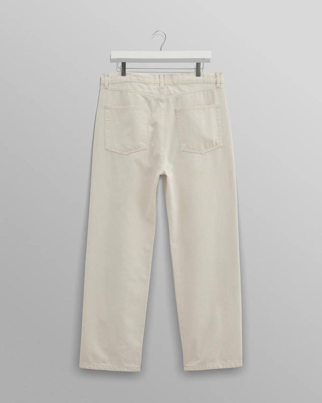 LOOSE FIT JEANS - ECRU DENIM SS24-DEN-LOO-BIF-ECR ECRU WAX LONDON 
