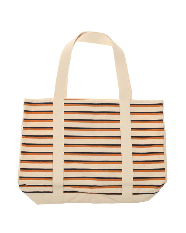 COFFEE CUP STRIPED SHOPPING BAG