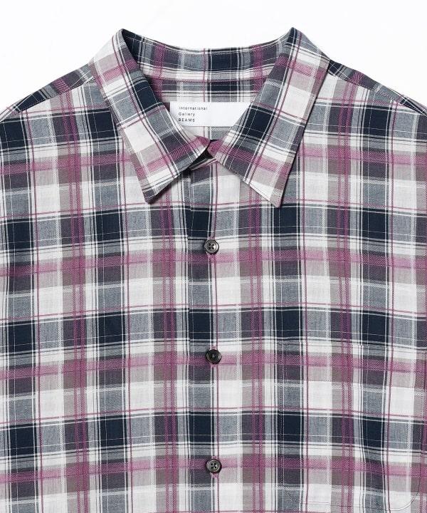 IG/RDOBBY CHECK A SHIRT - PURPLE CHECK 2311-0169-262 89 BEAMS 