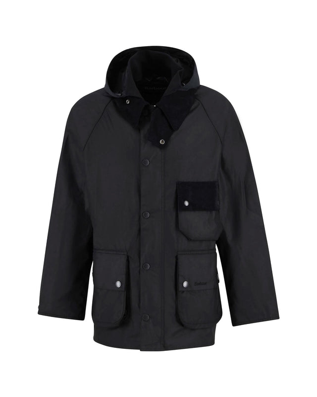 MODIFIED SOLWAY WAX JACKET - BLACK MWX2479BK71 -BLACK BARBOUR 