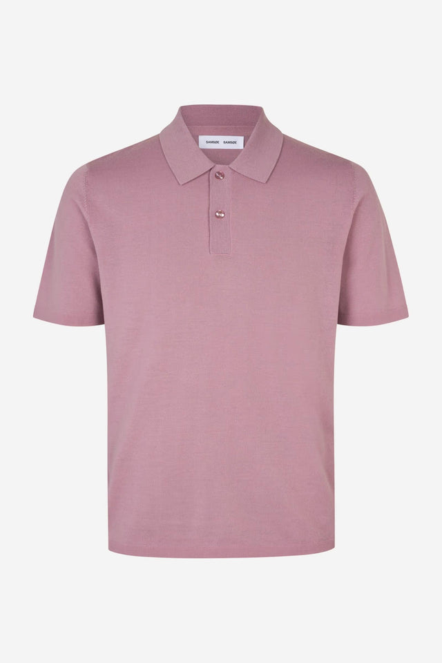 SAROWAN KNIT POLO - ORCHID HAZE M10000059 -ORCHID HAZE SAMSOE SAMSOE 
