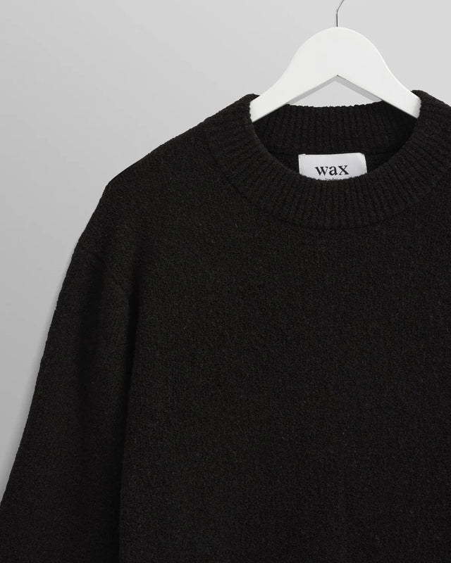 WILDE CREW PLAIN JERSEY BOUCLE - BLACK