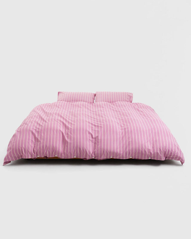 SINGLE DUVET COVER - MALLOW PINK STRIPES PPD-MPS155X220 -Mallow Pink Stripes TEKLA 