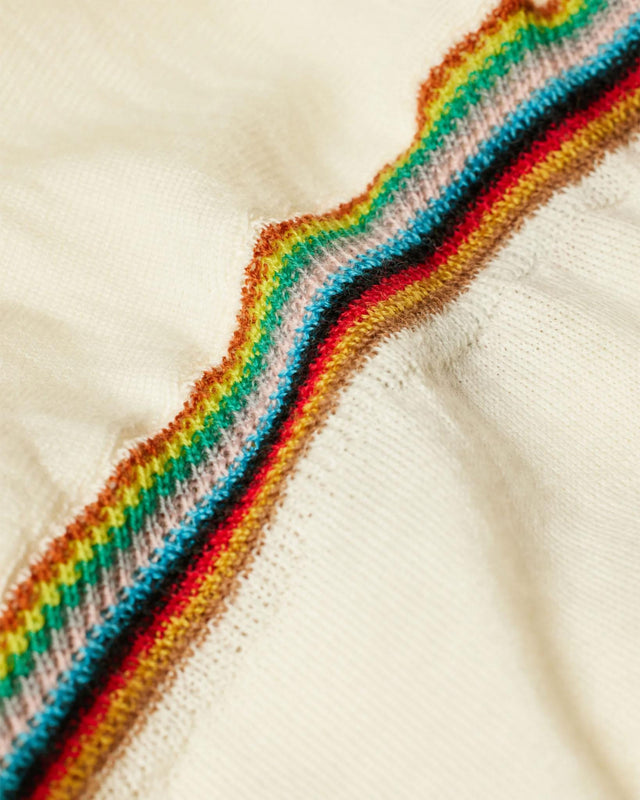 WASHABLE MERINO WOOL 'SIGNATURE STRIPE' CARDIGAN - CREAM W1R-503N-P11082 -02 Cream PAUL SMITH 