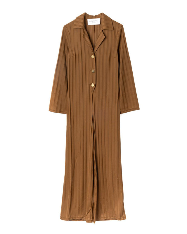 RIB JUMPSUIT - BROWN EJ003 -BROWN VIKTOR & ROLF 