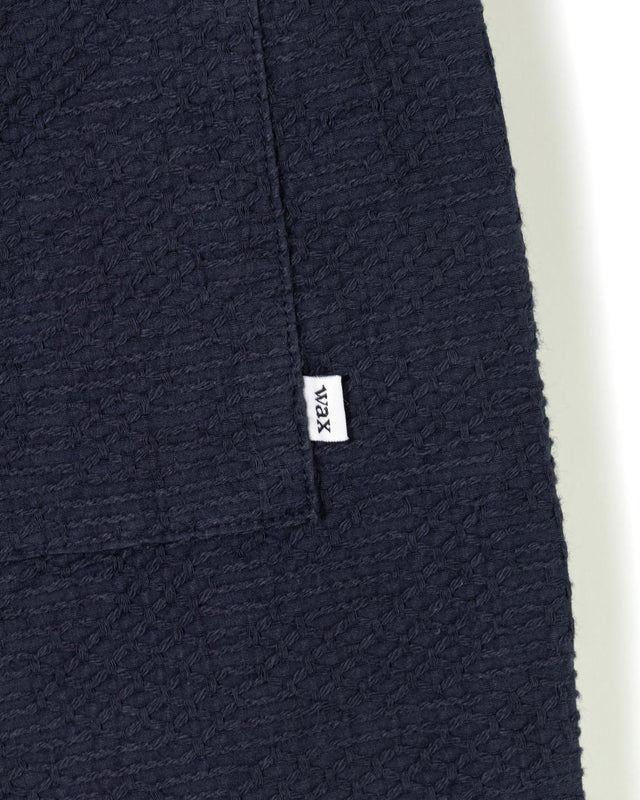 KURT SHORT HONEYCOMB DOBBY - NAVY SS25-STS-KUR-BRV-NVY -NAVY WAX LONDON 