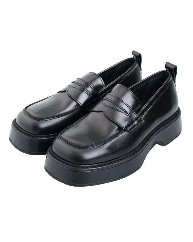 SQUARE TOE LOAFERS - BLACK