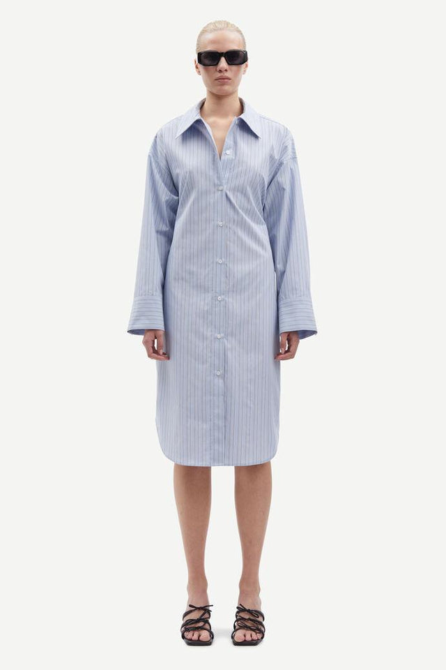 SACATA DRESS 14644 - BRUNNERA BLUE F24200107 Brunnera Blue SAMSOE SAMSOE 