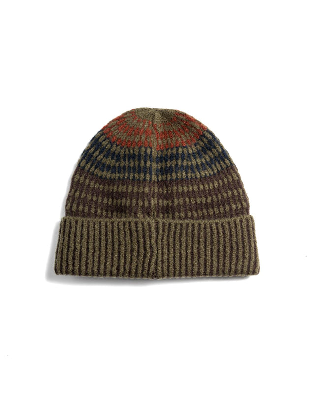 HARRAY BEANIE HAT - OLIVE/ FIRED BRICK MHA0864OL71 -OLIVE/FIRED BRICK BARBOUR 