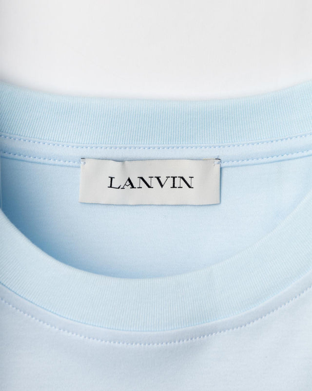 EMBROIDERED SCRIPT LOGO T-SHIRT - CHAMBRAY RW-TS9030-J186-E25 -260 CHAMBRAY LANVIN 