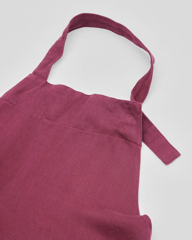 LINEN APRON - CLARET AP-CL -Claret TEKLA 